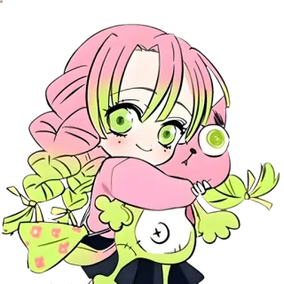 👾 a8ae46be Mitsuri Kanroji Demon Slayer Anime, Chibi, Kawaii, Thanh Gươm Diệt Quỷ, Mitsuri Kanroji telegram sticker