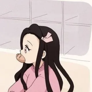 🌺 96b2f16d Nezuko Kamado Demon Slayer Аниме, Demon Slayer, Незуко, милый, Манга, Чиби telegram sticker