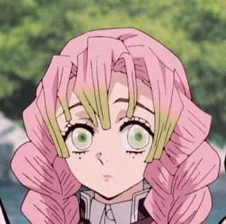 🌸 ed101728 Mitsuri Kanroji Demon Slayer Аниме, Клинок, рассекающий демонов, Мицури Канроджи, Столп Любви, Розовые волосы, Милый, Аниме девушка telegram sticker