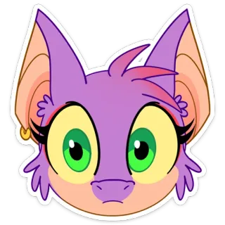 🥺 17a3af2a pipistrello, animale, cartone animato, carino, mammifero, adesivo telegram sticker