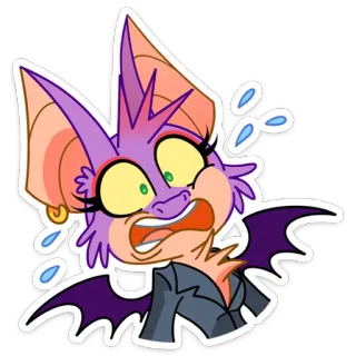 😳 2aafd034 pipistrello, animale, cartone animato, adesivo, spaventato, espressione telegram sticker