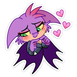 ☺ 68e2bb45 pipistrello, cartone animato, carino, cuore, adorabile, rosa telegram sticker