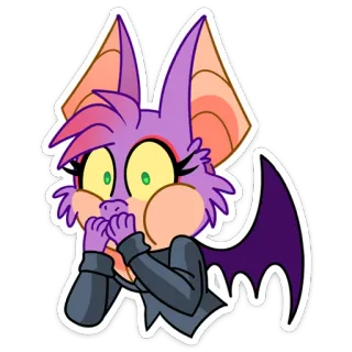 😳 6c943b5b pipistrello, cartone animato, animale, adesivo, carino, viola telegram sticker