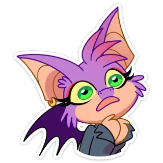 😃 76dc481e pipistrello, cartone animato, animale, carino, adesivo telegram sticker