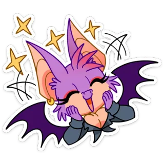 😍 7ec5942d pipistrello, animale, carino, cartone animato, creatura, kawaii telegram sticker