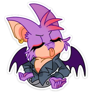 😛 ae588694 pipistrello, cartone animato, animale, carino, divertente, personaggio telegram sticker