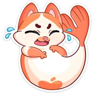 😂 dc5ffba4 kucing, udang, kartun, imut, air mata, sedih, menangis whatsapp sticker