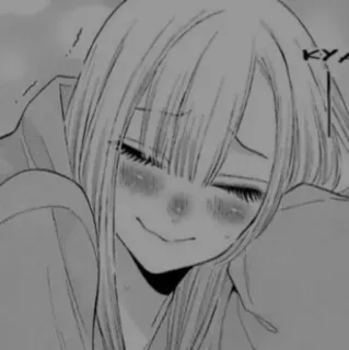 ➰ 296b6240 KYA anime, manga, happy, girl telegram sticker