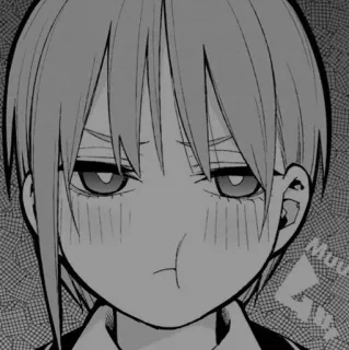 ➰ 589491a8 MUUUU! anime, manga, cartoon, cute, angry, irritated, japanese telegram sticker