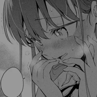 ➰ 70a5c118 anime, manga, girl, blush, nervous, cute telegram sticker