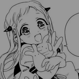 ➰ 913ea4a8 anime girl, manga, cute, rabbit, fanart, kawaii telegram sticker