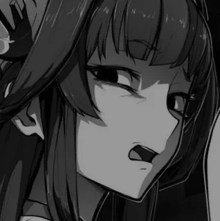 ➰ 91b510ef anime, manga, girl, smug, face, expression telegram sticker