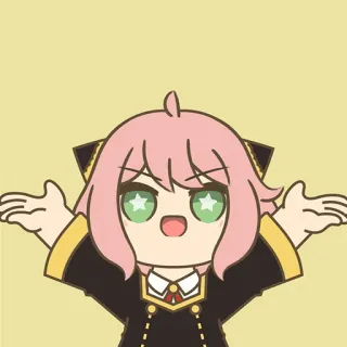 🤩 1e9bc694 Anya Forger Spy x Family Anya, Spy x Family, Anime, Cartone animato, Carino, Personaggio telegram sticker
