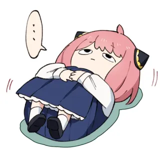 😐 68e41591 Anya Forger Spy x Family Anime, Cartone animato, Personaggio, Anya, Spy x Family, Forger, Ragazza telegram sticker