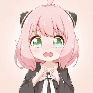 🥺 80f04275 Anya Forger Spy x Family Anya, Anime, Spy x Family, pianto, kawaii, carino, cartone animato telegram sticker