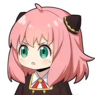 🤨 a626d573 Anya Forger Spy x Family Anya Forger, Spy x Family, Anime, Personaggio, Cartone animato, Carino, Adesivo telegram sticker