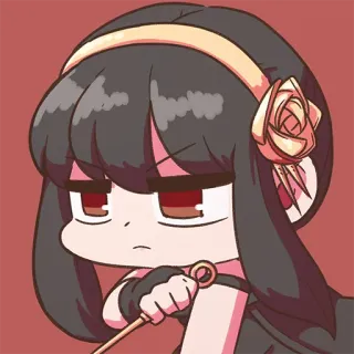 😠 d11c23b7 Yor Forger Spy x Family Anime, Yor Forger, Spy x Family, Cartone animato, Personaggio telegram sticker