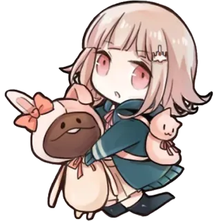 😯 836f78ae Chiaki Nanami Danganronpa Anime, Gra wideo, Słodkie, Kawaii, Chibi, Chiaki Nanami, Danganronpa whatsapp sticker