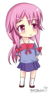 😊 d93d7b37 Chibi, Anime, Manga, Różowe włosy, Słodki, Kreskówka whatsapp sticker