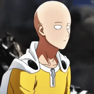 😐 1168118b Saitama One-Punch Man Сайтама, Ванпанчмен, Аниме, Герой, Лысый, Супергерой whatsapp sticker
