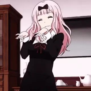 💃 8eb70cf4 Chika Fujiwara Kaguya-sama: Love Is War Чика Фудзивара, Аниме, Кагуя-сама: Любовь как война, Мультфильм, Девушка whatsapp sticker