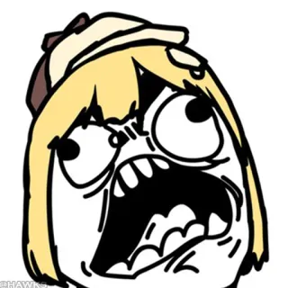 🤬 284b6c73 ミーム, Rage Face, ネットミーム, 面白い, 漫画, 表情 whatsapp sticker