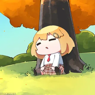 😪 4cc5f87d Amelia Watson アニメ, 睡眠, 可愛い, ちび, 漫画 whatsapp sticker