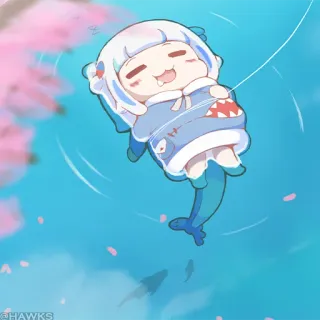 😪 4cea6424 Gawr Gura アニメ, 可愛い, サメ, がうる・ぐら, VTuber, カワイイ, 漫画 whatsapp sticker
