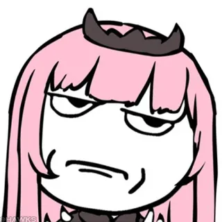 😒 88ce5fc7 Mori Calliope アニメ, VTuber, Mori Calliope, 漫画, 面白い顔, ホロライブ whatsapp sticker