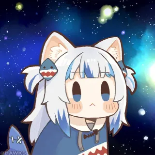 🐱 8b92c68d @HAWKS アニメ, サメ, かわいい, カワイイ whatsapp sticker