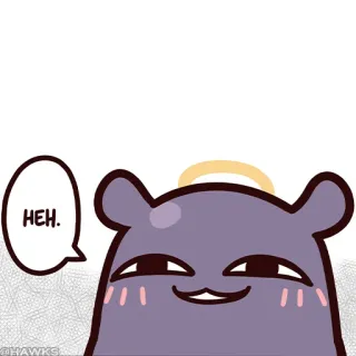 😏 93718c3a HEH. かわいい, 天使, 面白い, 漫画, コミック whatsapp sticker