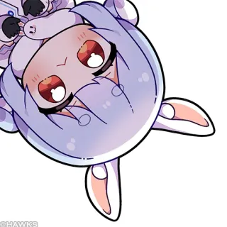 🐰 b237a782 @HAWKS アニメ, かわいい, うさぎ, カワイイ, キャラクター, ファンアート whatsapp sticker
