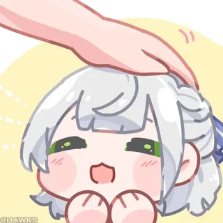 ❤️ c45a0771 アニメ, かわいい, ちび, なでなで, ファンアート whatsapp sticker