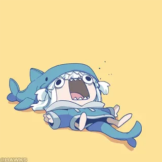 😵 d8a17f00 Gawr Gura アニメ, サメ, 可愛い, VTuber, がうる・ぐら, ホロライブ whatsapp sticker