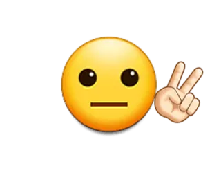 ✌ 177ae92e 表情符号, 脸, 和平, 手 telegram sticker