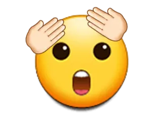 😅 1cc4b0db 表情符号, 脸, 震惊, 手 telegram sticker