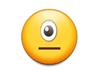 ™ 38c45ac3 表情符号, 独眼巨人, 单眼, 黄色 telegram sticker