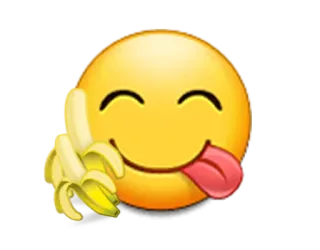 🍌 3e9ccc5f 表情符号, 笑脸, 香蕉, 食物, 水果, 黄色 telegram sticker