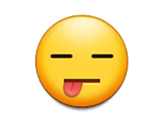 😑 3f3c5cf8 表情符号, 表情, 脸, 舌头, 黄色 telegram sticker