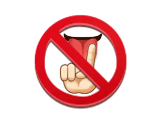 👅 5577e537 冒犯手势, 中指, 禁止, 不要 telegram sticker