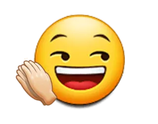 😁 6328cc13 表情符号, 脸, 手, 鼓掌, 掌声, 反应 telegram sticker