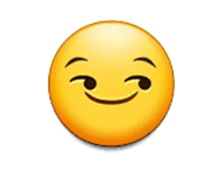 🙂 6f65eddd 表情符号, 笑脸, 脸, 黄色, 眨眼 telegram sticker