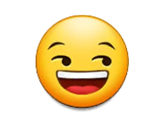 😄 7b85b352 表情符号, 脸, 微笑, 眨眼 telegram sticker