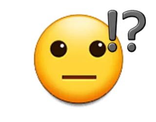 🤔 8c5a93d8 表情符号, 困惑, 问题, 感叹号 telegram sticker