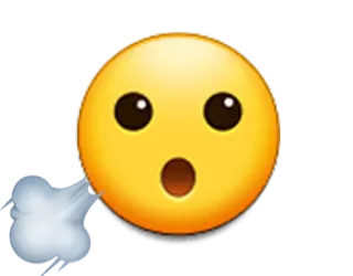 💨 93cb541e 表情符号, 脸, 震惊, 惊讶, 蒸汽, 噗 telegram sticker