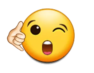 😉 a5643c59 表情符号, hang loose, shaka, aloha, 眨眼, 惊讶 telegram sticker