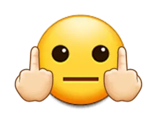 🖕 c413d687 表情符号, 中指, 冒犯, 手势, 粗鲁, 图标 telegram sticker