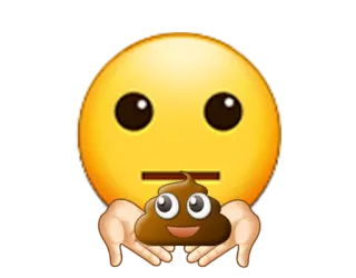 💩 ce75e957 表情符号, 便便表情, 笑脸, 手 telegram sticker