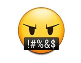 🤬 dcd23ee5 !#$%&$ 表情符号, 已审查, 脏话, 骂人 telegram sticker