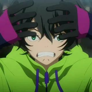 🚗 c932f899 动漫, 卡通, 角色, 表情, 沮丧, 青年 telegram sticker